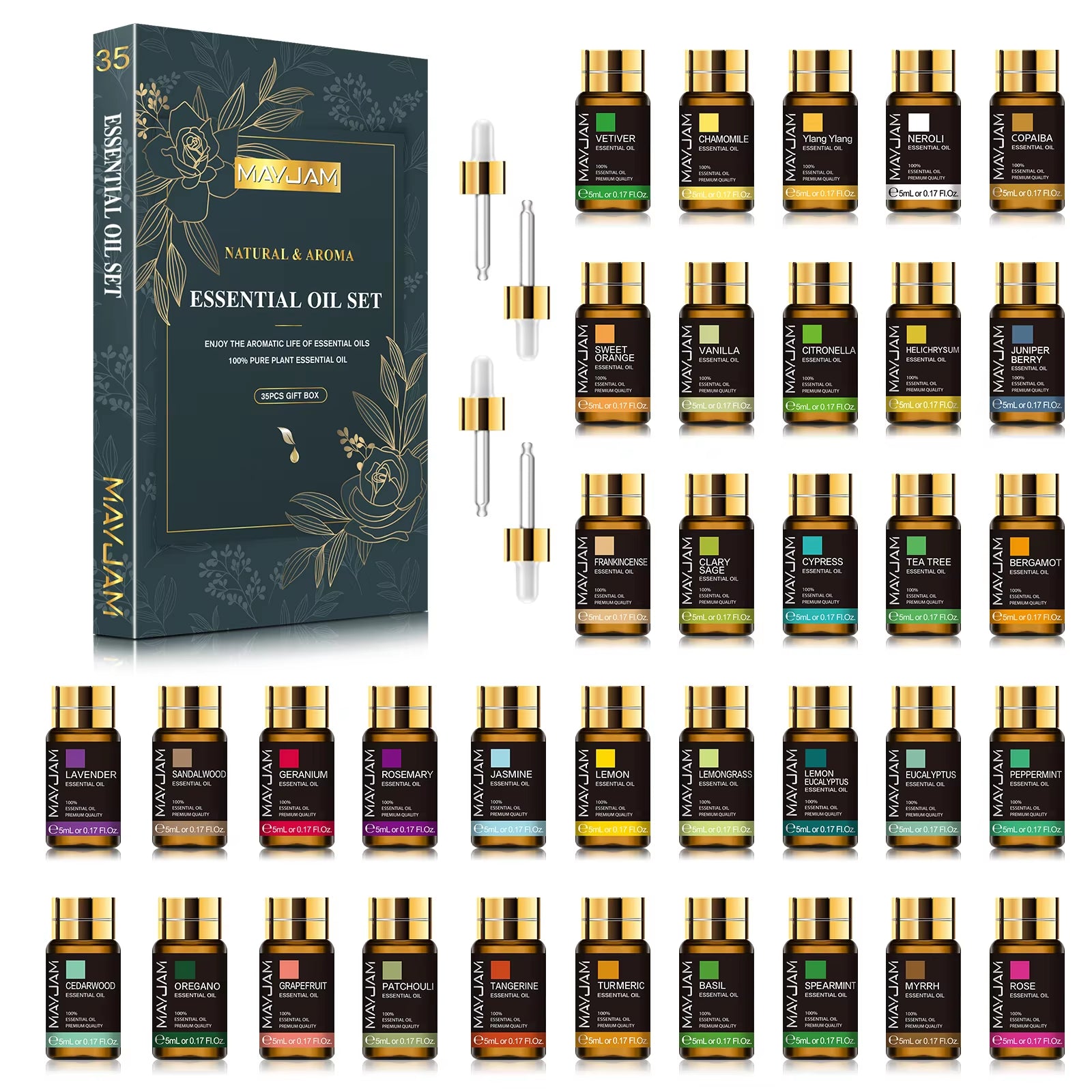 35Pcs/Set Essential Oils for Diffuser Gift Box